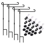 Garden Flag Holder Stand Metal Pole With Anti-wind Clip Banner. Fixed Price $10.44.