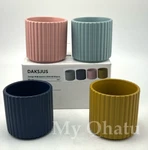 Set Of 4 Ikea Daksjus Plant Pot, Mixed Colors, 2 " Earthenware/indoor Use, New. Fixed Price $23.58.