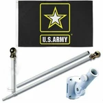 Us Army Star 2 X 3 Flag Set W 6-FT Spinning Pole + Bracket (tangle Free). Fixed Price $32.88.