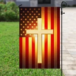 Christian Cross American Us Flag Graden. Fixed Price $19.99.