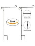 (lot Of 2) Powder Coated Wrought Iron Garden Flag Stand (17.5 Wide 38 High). Fixed Price $19.88.