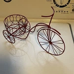 Vintage Red Metal Tricycle Garden Decor 8 Flower Pot Display Plant Holder Trsh. Fixed Price $14.94.