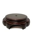 Lamp Base Figurine Display Oriental Pedestal Plant Stand 6" Dark Wood Finish. Fixed Price $12.95.