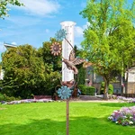 Hummingbird Rain Gauge Garden Stake 36.22" Metal Outdoor Decoration Plastic Tube. Fixed Price $39.91.