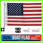 Boat Flag Pole Kit, 12" X 18" Small American Set, Marine Grade, Dock Or.... Fixed Price $44.95.