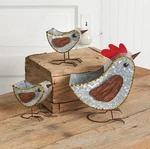 Hen And Chicks Galvanized Planters - Set Of 3 Pcs. Fixed Price $39.99.