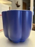 Target Brands Blue Ceramic Round Glossy Indoor Planter Pottery 2025. Fixed Price $6.00.