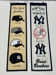 New York Yankees Mlb Heritage Banner Pennant Embroidered Wool 8" X 32" Lot Of. Fixed Price $38.99.