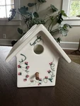Homco Home Interiors Cottage Birdhouse Ceramic Planter Wall Hanging Vintage Rose. Fixed Price $14.99.