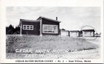 Cedar Haven Motor Court, East Wilton Maine - Printed Linen Postcard Cottages. Fixed Price $17.99.