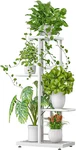 Linzinar Plant Stand Indoor Outdoor Metal 4 Tier 5 Potted Multiple Flower Ho. Fixed Price $28.38.
