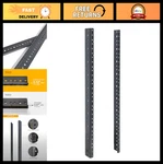 2 Pcs 10U Rack Mount Rails With Tapered Holes For Wooden Cabinet, Heavy Duty Ste. Fixed Price $49.49.