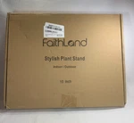 Faithland 10" Stylish Plant Stand Mid-century Modern Indoor Holder. Fixed Price $16.99.