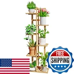Dolceluna Plant Stand Indoor Corner, Tiered Bamboo Shelf 46 Inch Tall,. Fixed Price $52.28.