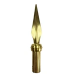 Gold Square Copper Spear Indoor Parade Flag Pole Finial Topper 1INCH Mount. Fixed Price $52.85.