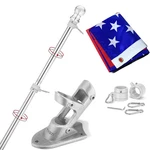 Pole For House With 3X5 American Flag, 6 Ft Wall Mount Br.... Fixed Price $37.39.
