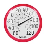 Taylor Big And Bold Wall Dial Thermometer, Indoor Outdoor 13.25IN, Red. Fixed Price $25.34.