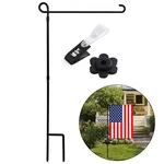 Garden Holder Stand With Anti-wind Clip Yard Metal Flagpole. Fixed Price $10.44.
