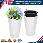 22.5 Tall Diamond Planters Set Of Flower Pots Outdoor And Indoor For Patio. Fixed Price $70.99.