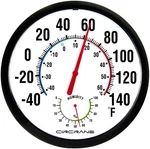Circrane 13.25 Inch Round Thermometer With Hygrometer, Large Indoor Wall Patio B. Fixed Price $24.17.