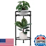 Homexin 2-TIER Metal Plant Stand 23.4" Tall Rustproof Indoor/outdoor Flower Shel. Fixed Price $66.98.