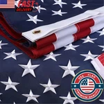 Us American Flag Luxury Heavy Duty Embroidered Stars Sewn Stripes Nylon Grommets. Fixed Price $10.99.