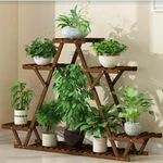 Style Wood Corner Plant Stand Triangle Outdoor Flower Rack Living Room Garden. Fixed Price $29.91.
