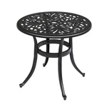 Phoenix Cast Aluminum Round Table, Patio End Side Bar Black. Fixed Price $55.50.