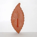 Thermometer Outdoor Terracotta Leaf Garden Patio Wall Decor Ceramic. Fixed Price $17.99.
