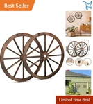 Wooden Wagon Wheel Decor Set 18 Inch Rustic Western Cowboy Party Indoor Outdoor. Fixed Price $51.98.