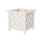 Lattice Design Outdoor Planter Box 14.75 Square 13 Tall White Pure Garden. Fixed Price $74.99.