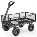 Gorilla Carts Steel Utility Garden Beach Wagon, 900 Pound Capacity, Gray. Fixed Price $145.92.