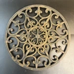 Vtg Cast Iron Round Plant Stand Wall Cor Ornate Floral Scroll Work 14 Celtic. Fixed Price $38.99.