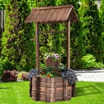 Rustic Wooden Wishing Well Planter Bucket Flower Plants Patio Garden Yard Decor. Fixed Price $114.98.