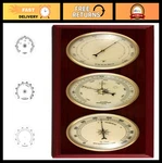 Traditional Weather Station With Cherry Finish Dial - Indoor Outdoor Thermometer. Fixed Price $87.99.