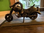 Black Metal Motorcycle 3D Effect Figurine Sculpture On Display Base, 1 Pack. Fixed Price $250.00.