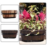 Devault Enterprises Small Oval Wood Planter - Rustic, Durable, And Stylish. Fixed Price $19.99.