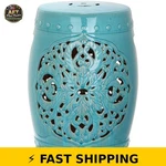 Safavieh Flora Glazed Ceramic Garden Stool - Light Blue. Fixed Price $118.99.