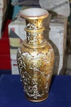 14" Golden Peacock Hand Painted Design Marble Flower Pot Occasional Decor H5736. Fixed Price $410.68.