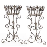 Tickcacy Pack Metal Tall Plant Stands 25 Inch Wrought Iron Heavy. Fixed Price $116.54.