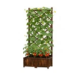 Anraja Raised Garden Bed With Trellis Wooden Planter Box Outdoor Wo... Fast Ship. Fixed Price $124.99.