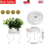 Chic Rustproof Plant Stand - Elegant Display For Home, Garden, Patio. Fixed Price $26.99.
