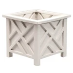 Chippendale Planter Box, White 14 Sq. 13 Overall. Fixed Price $34.42.