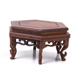 Beautiful Hand Craft Hexagon Rosewood Oriental Fishbowl Vase Stand 6.5". Fixed Price $30.38.