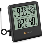 Digital Indoor Outdoor Thermometer Wired, Temperature Black. Fixed Price $11.58.