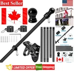 Complete 6FT Wall Mount Flagpole For 3X5 Canadian - Rustproof Design. Fixed Price $50.99.