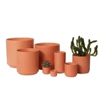 Round Terracotta "empire" Orange Planter Pot For Plants And Home Decor. Fixed Price $64.99.