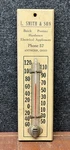 Vtg L. Smith & Son Buick Pontiac Hardware Store Wood Thermometer Sign 9 Oh. Fixed Price $85.00.