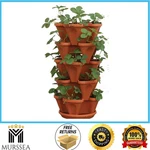 Mr. Stacky Vertical Planter Terracotta Plastic Stackable Self-watering (5-PACK). Fixed Price $39.99.