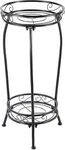 Plant Stand Indoor Outdoor Tall Black Metal Rustproof 2TIER 27.1 Inc Holder Rack. Fixed Price $39.06.